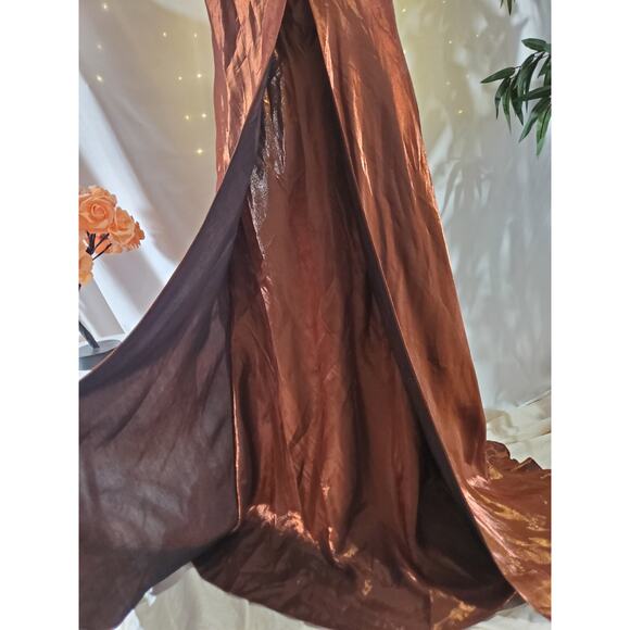 Vtg Morgan and Co Split Empire Waist Gown Dress 22 Fairy Grunge Whimsigoth Prom - Picture 7 of 14